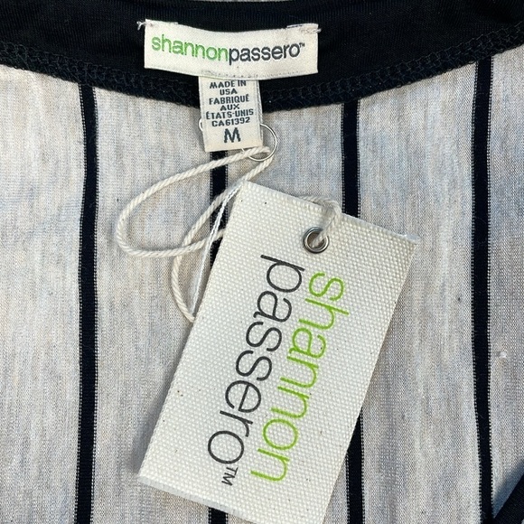 NWT Shannon Passero Stripe Lagenlook Fisher Tunic Scoop Neck Tank Top Sz M - Picture 4 of 9